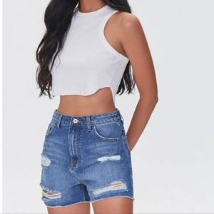 NWT Forever 21 Distressed Denim Shorts